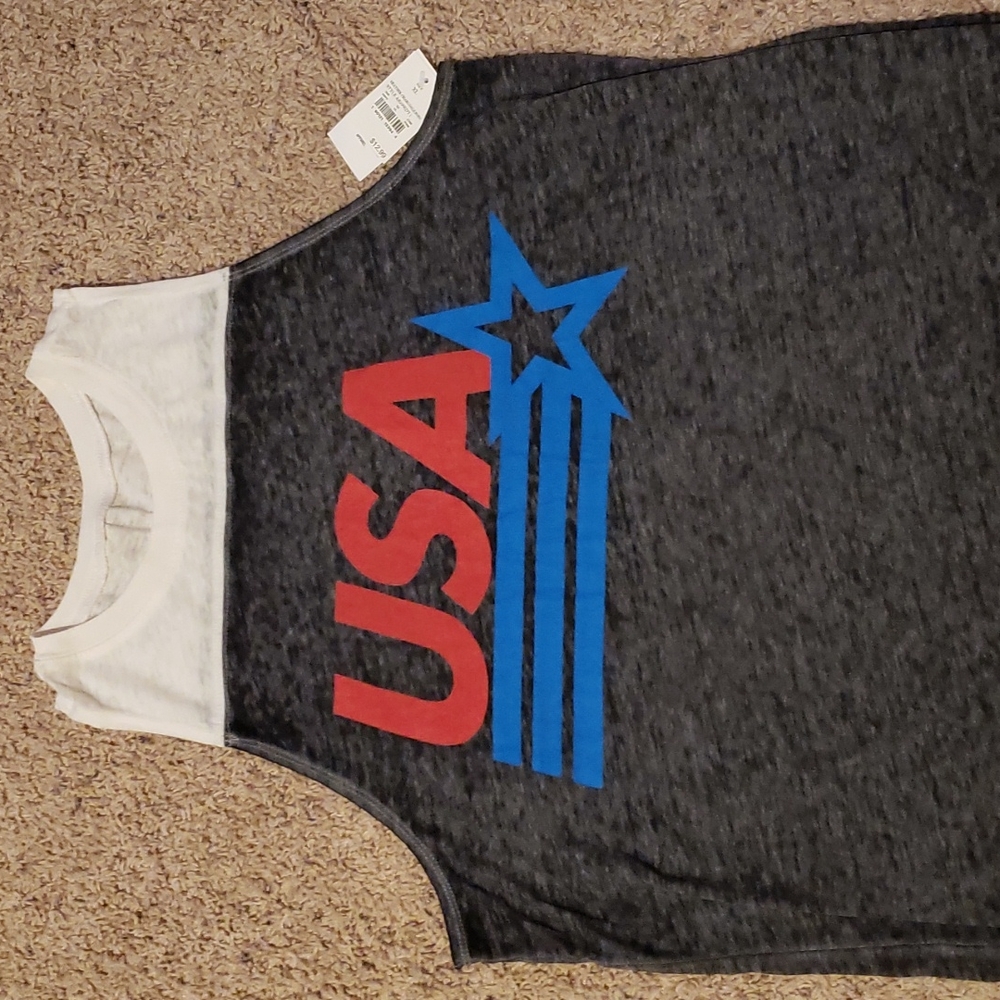 NWT USA Dark Gray Tanktop